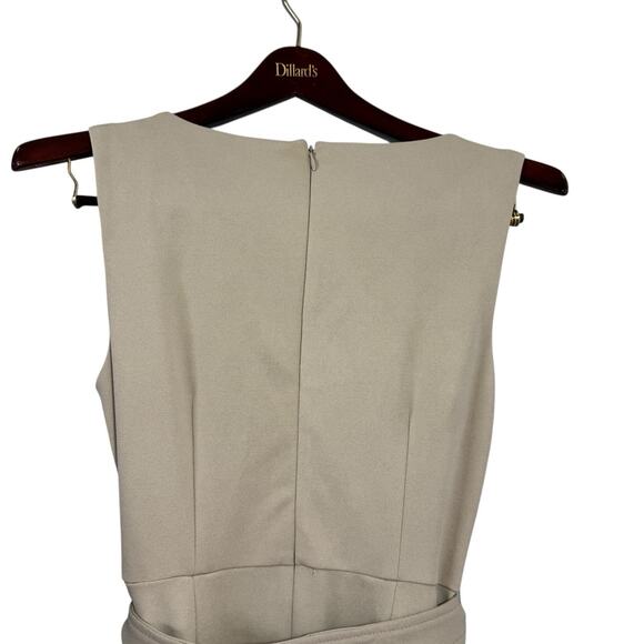 Calvin Klein Tan Cropped Wide Leg Sleeveless Tie Waist Women’s Jumpsuit Size 10 - Picture 6 of 6
